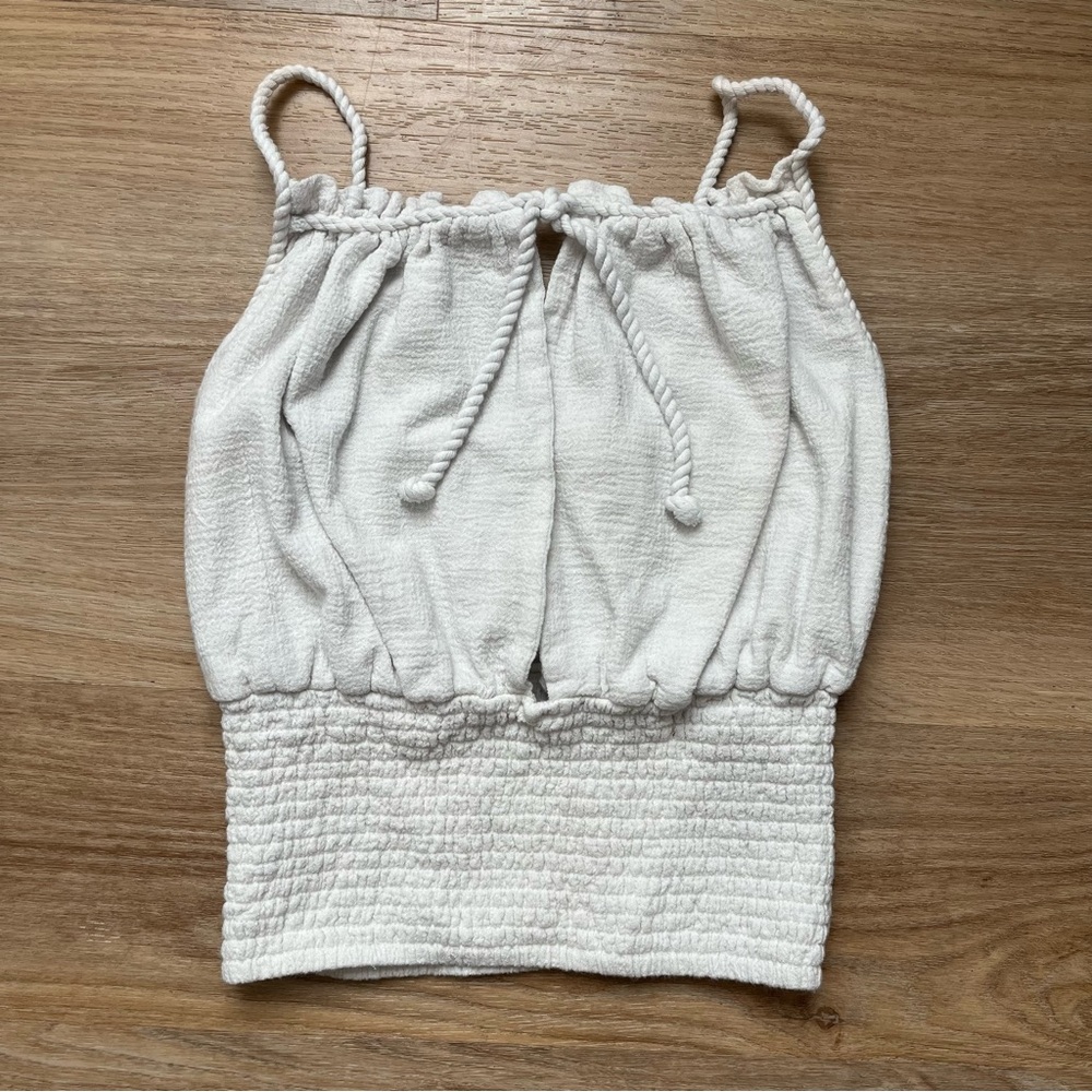 Jen’s Pirate Booty x Free People White Cinched Tank Top